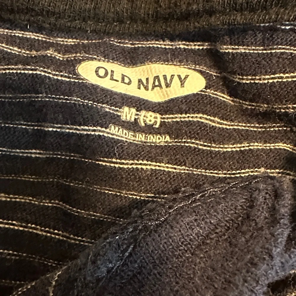Old Navy Navy & Blue Boys Long Sleeve Hoodie and Striped Henley Set